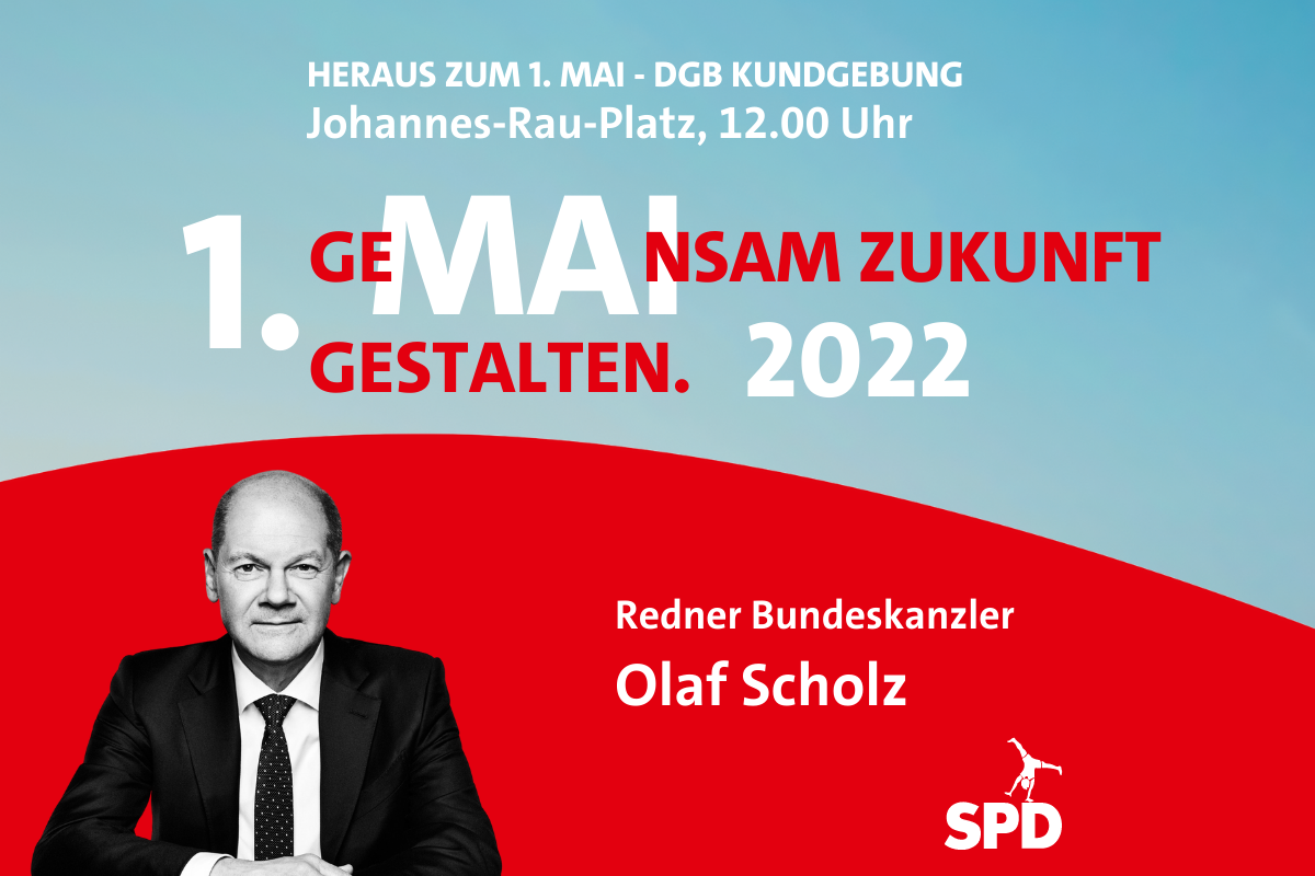 1. Mai 2022 GeMAINsam Zukunft gestalten SPD Düsseldorf